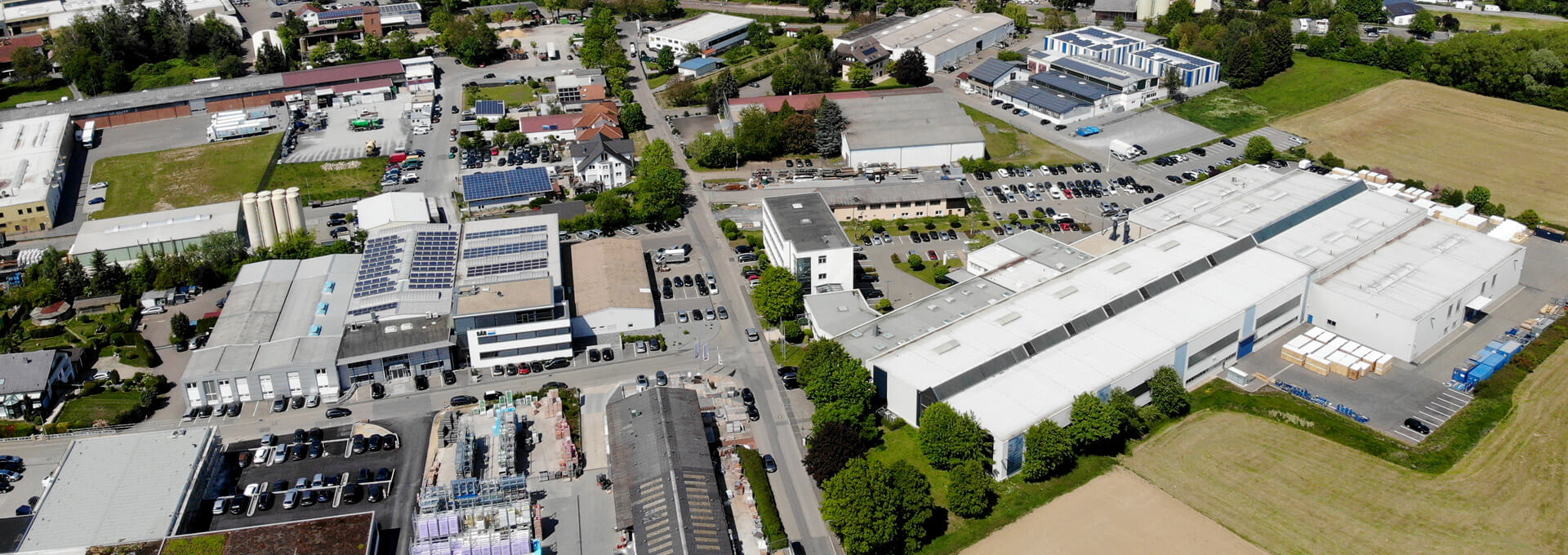 Luftbild Gewerbegebiet in Gemmingen